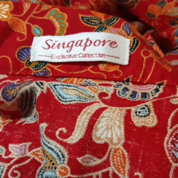 Vibrant Red Floral Kimono Robe - Picture 3 of 3